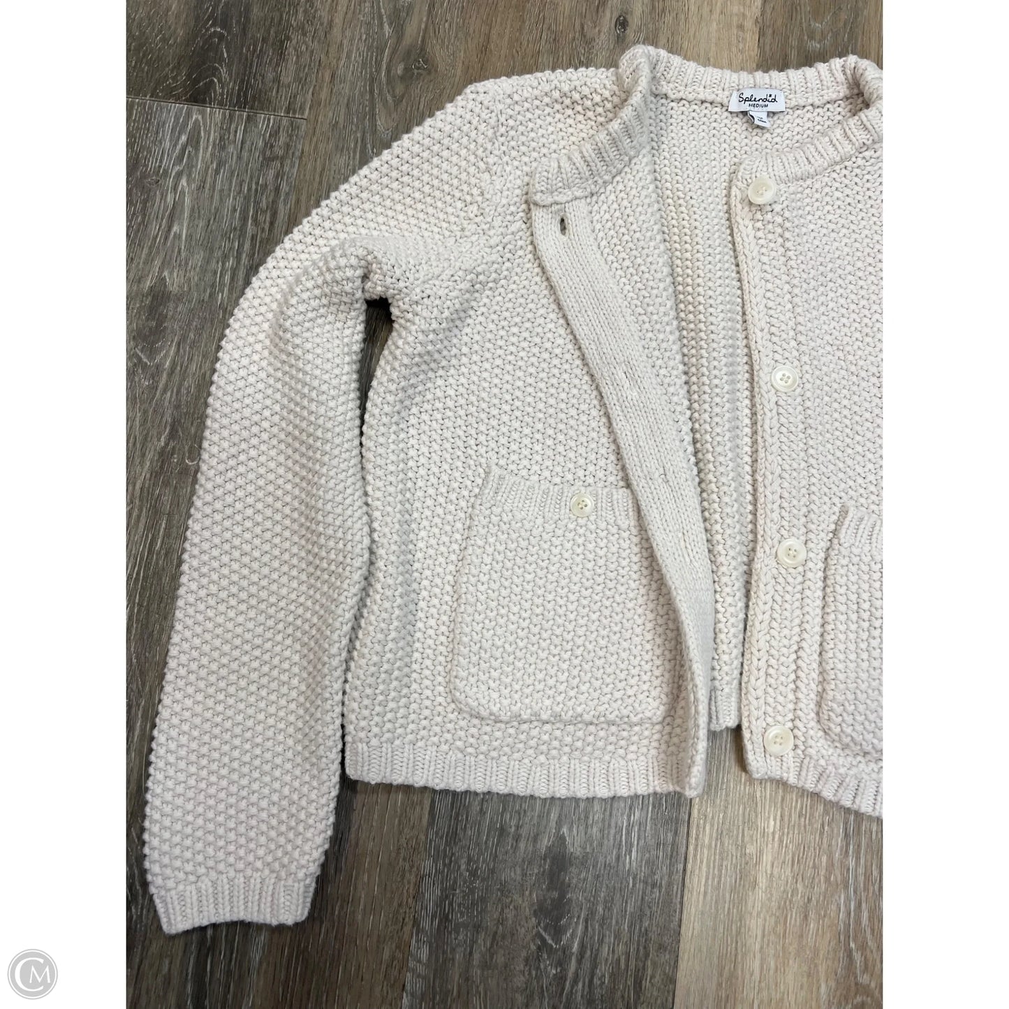 Sweater Cardigan By Splendid In Cream, Size: M