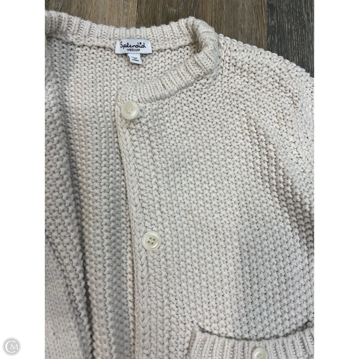 Sweater Cardigan By Splendid In Cream, Size: M