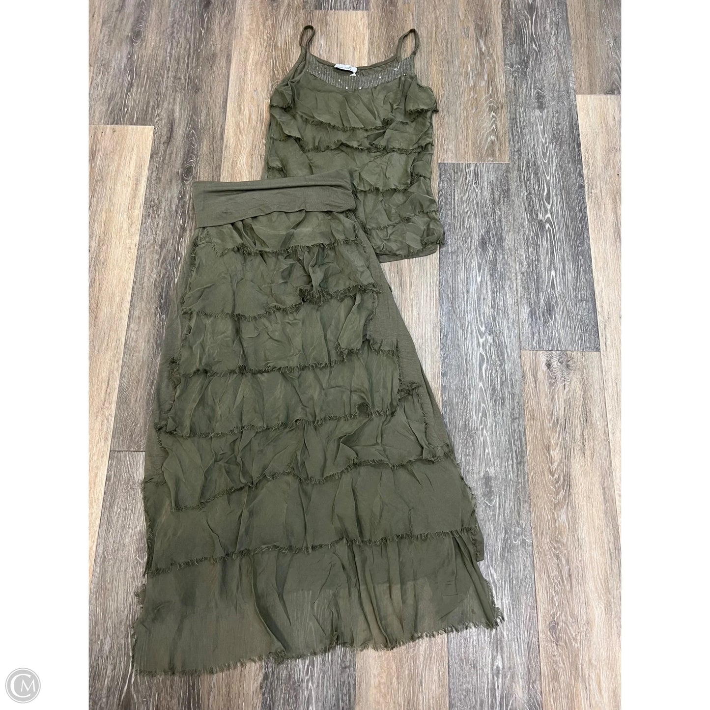 Skirt Set 2pc By Made in Italy In Green, Size: S