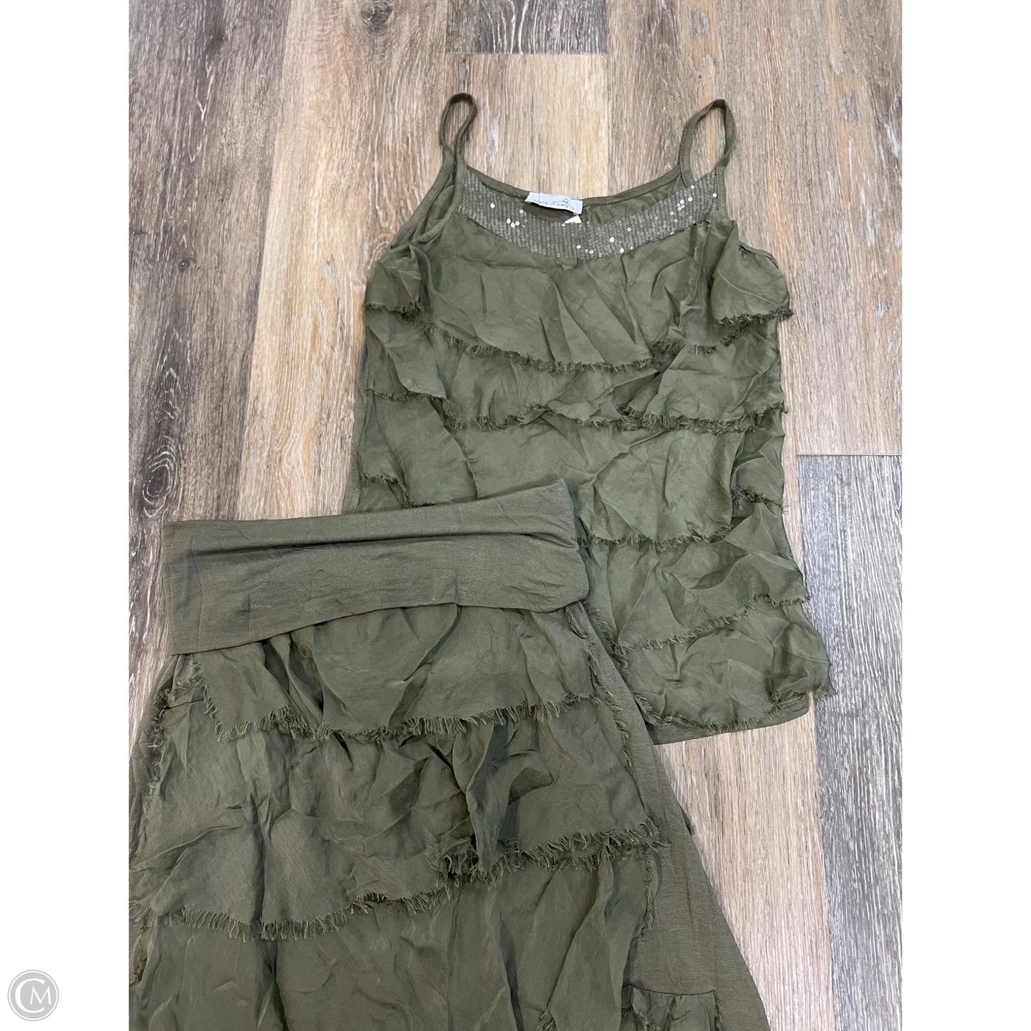 Skirt Set 2pc By Made in Italy In Green, Size: S