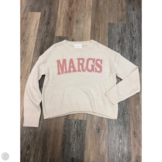 Sweater By Panache Apparel In Cream, Size: M