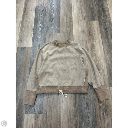 Athletic Sweatshirt Crewneck By Varley In Tan, Size: M