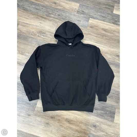 Athletic Sweatshirt Hoodie By Comfrt In Black, Size: Xl