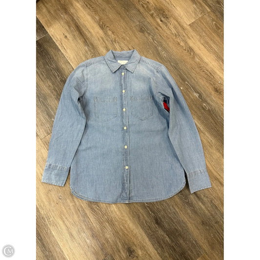 Blouse Long Sleeve By J. Crew In Blue, Size: 2