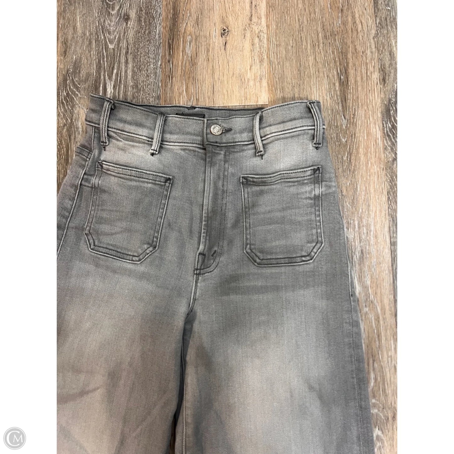 Jeans Wide Leg By Mother In Grey Denim, Size: 2/26