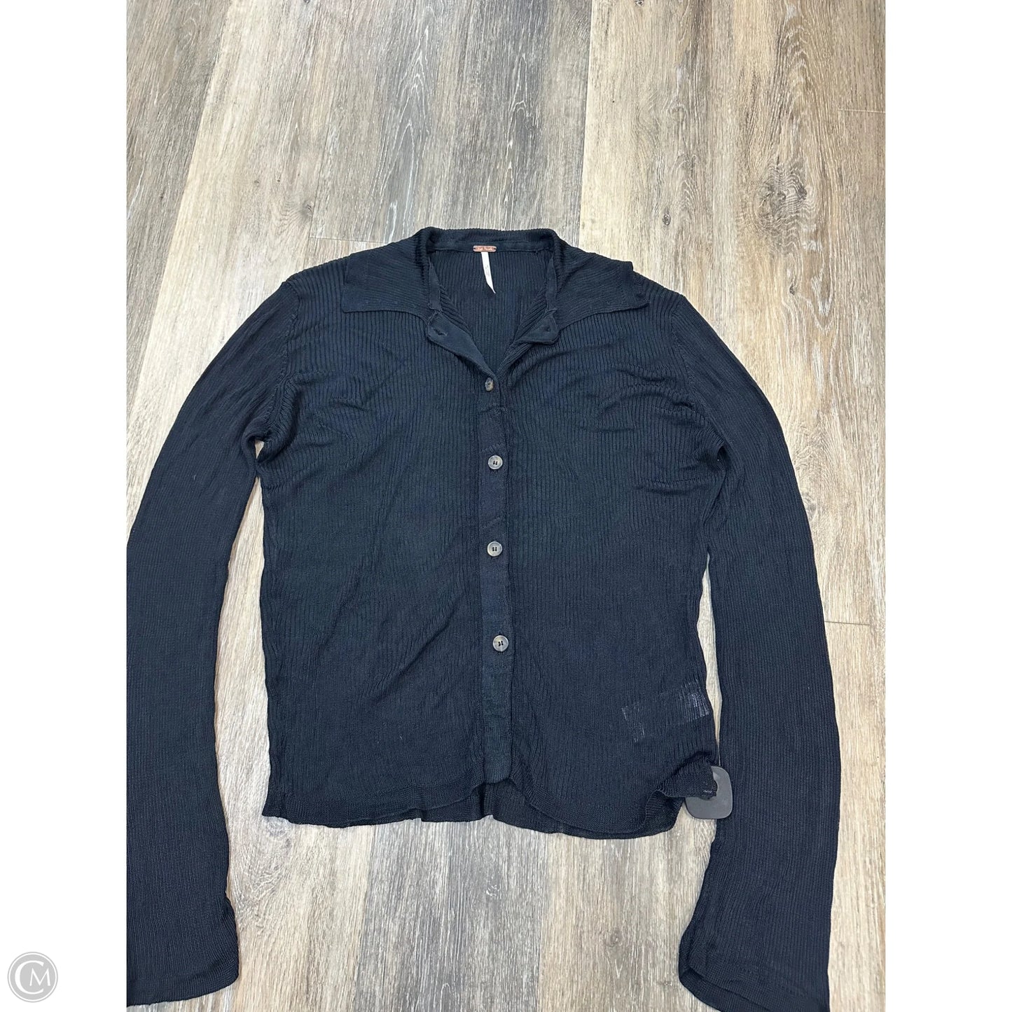 Top Long Sleeve By Free People In Black, Size: S