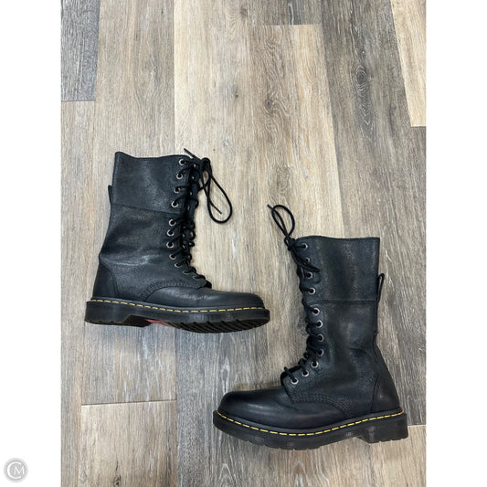 Boots Mid-calf Flats By Dr Martens In Black, Size: 9