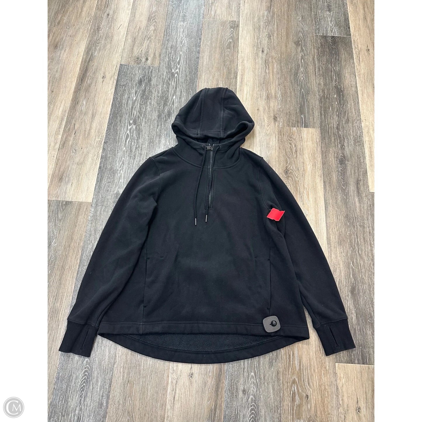 Athletic Sweatshirt Hoodie By Athleta In Black, Size: M