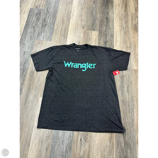 Top Short Sleeve By Wrangler In Grey, Size: Xl