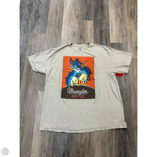 Top Short Sleeve By Wrangler In Tan, Size: Xxl