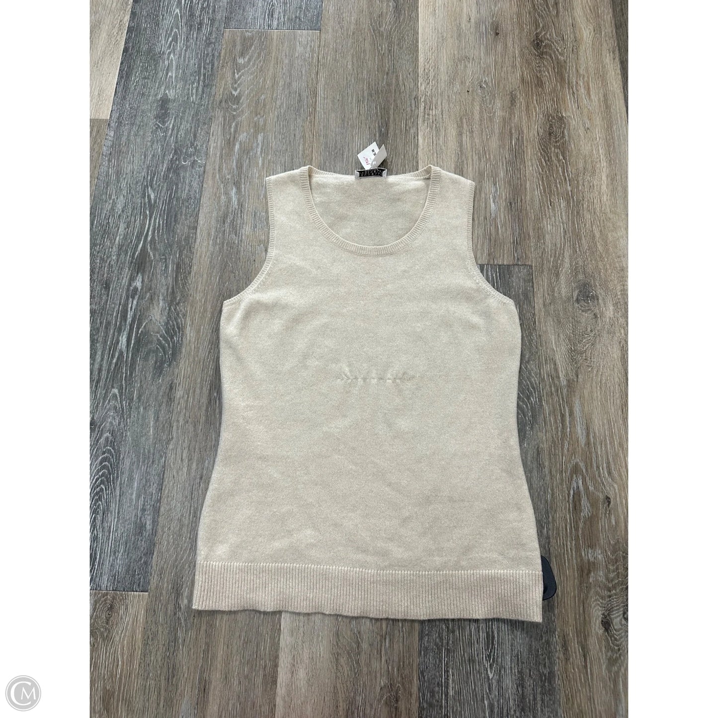 Tank Top Designer By Brunello Cucinelli In Cream, Size: S
