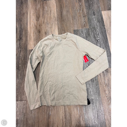 Athletic Top Long Sleeve  By Figs In Tan, Size: M