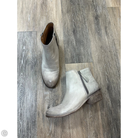Boots Ankle Heels By Bed Stu In Cream, Size: 10