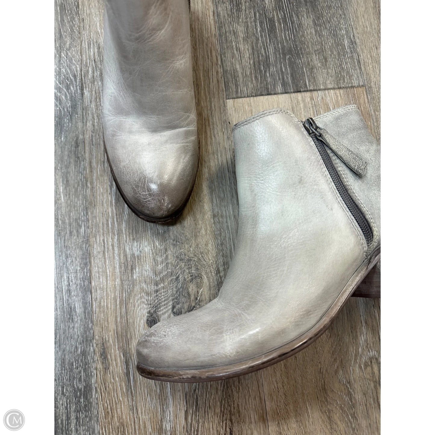 Boots Ankle Heels By Bed Stu In Cream, Size: 10
