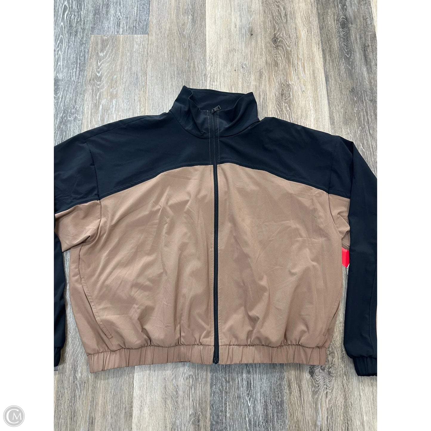 Athletic Jacket By Beyond Yoga In Tan, Size: L