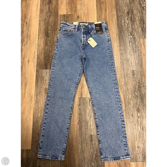 Jeans Straight By Levis In Blue Denim, Size: 2