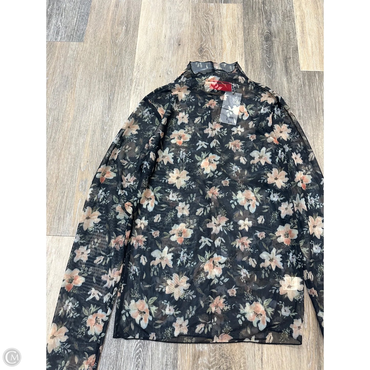 Top Long Sleeve By New In In Floral Print, Size: L