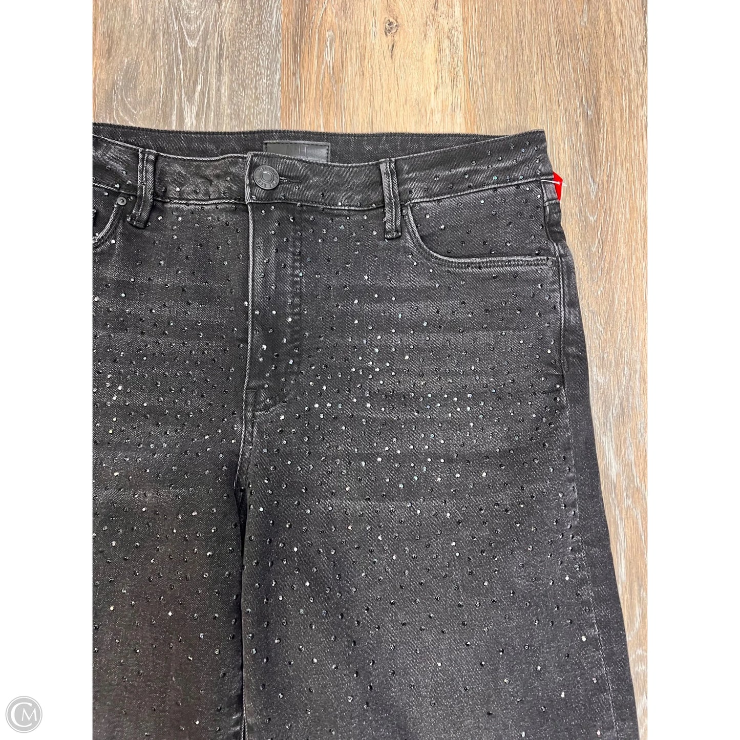 Jeans Wide Leg By Kut In Black Denim, Size: 10