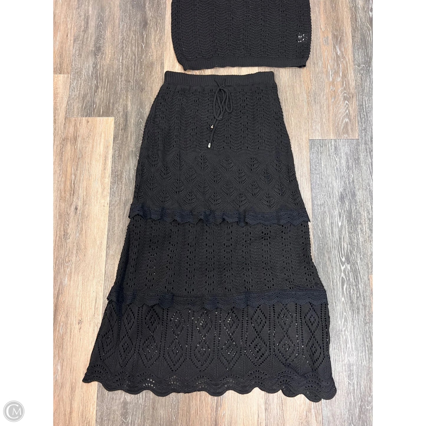 Skirt Set 2pc By Solitaire In Black, Size: M