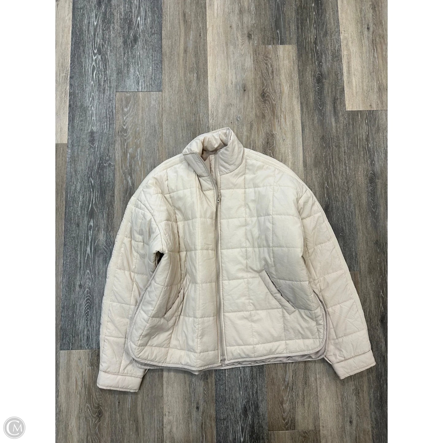 Jacket Puffer & Quilted By Clothes Mentor In Cream, Size: Xl