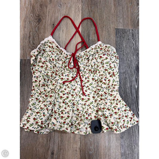 Tank Top By Free People In Floral Print, Size: M
