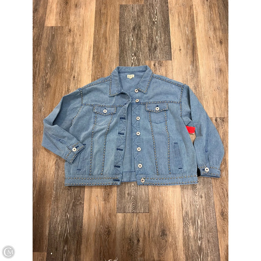 Jacket Denim By Pol In Blue, Size: S