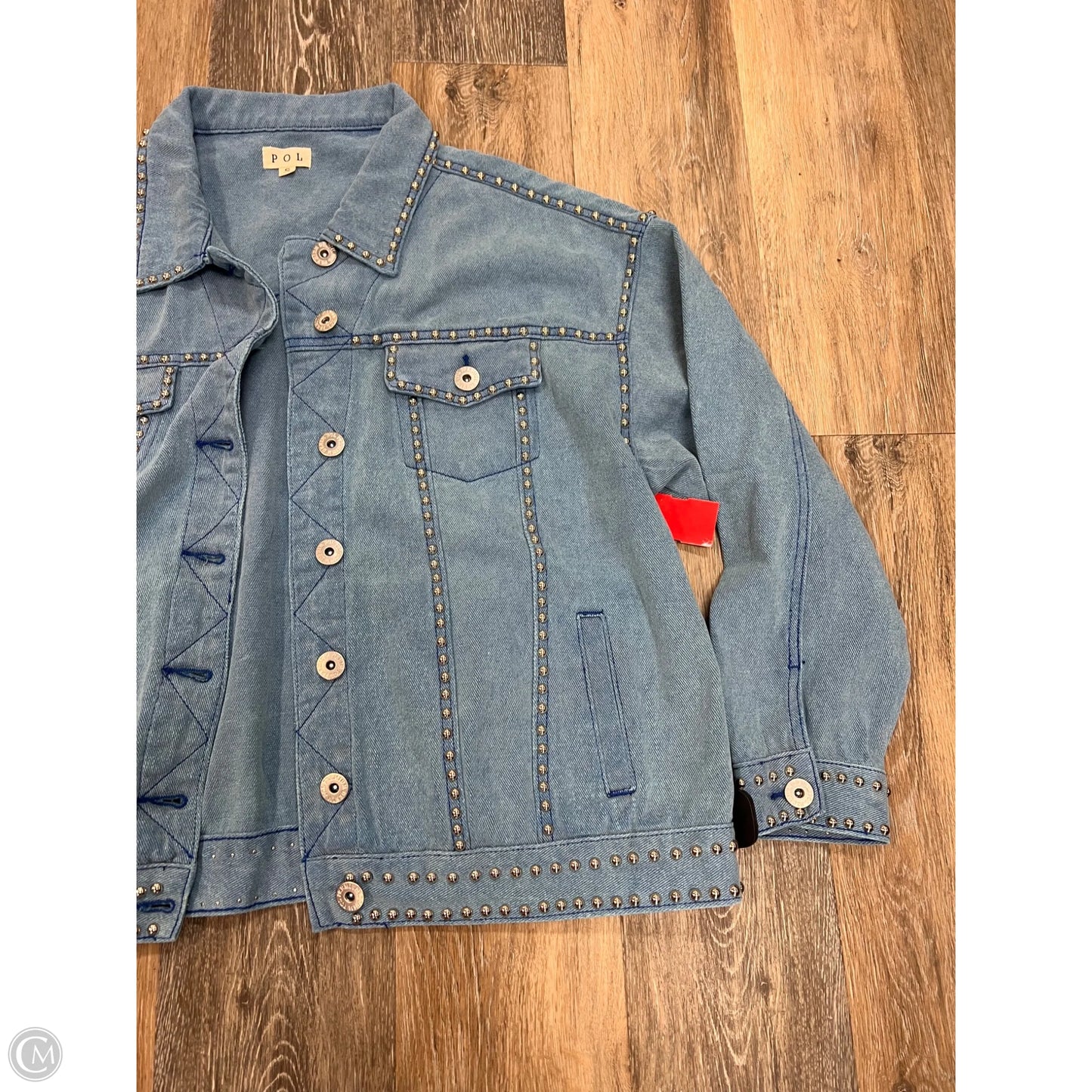 Jacket Denim By Pol In Blue, Size: S