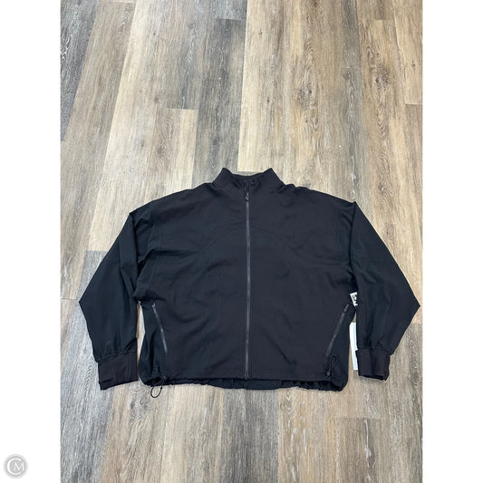 Athletic Jacket By Lululemon In Black, Size: 12