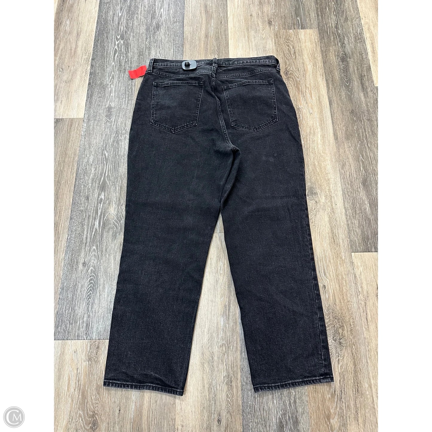 Jeans Straight By Abercrombie And Fitch In Black Denim, Size: 14