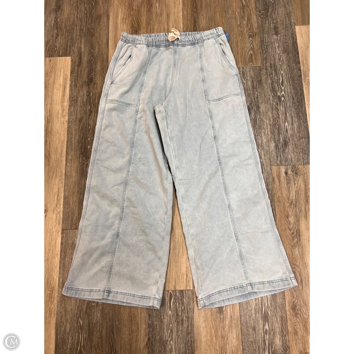 -Pants Wide Leg By Aerie In Blue, Size: L