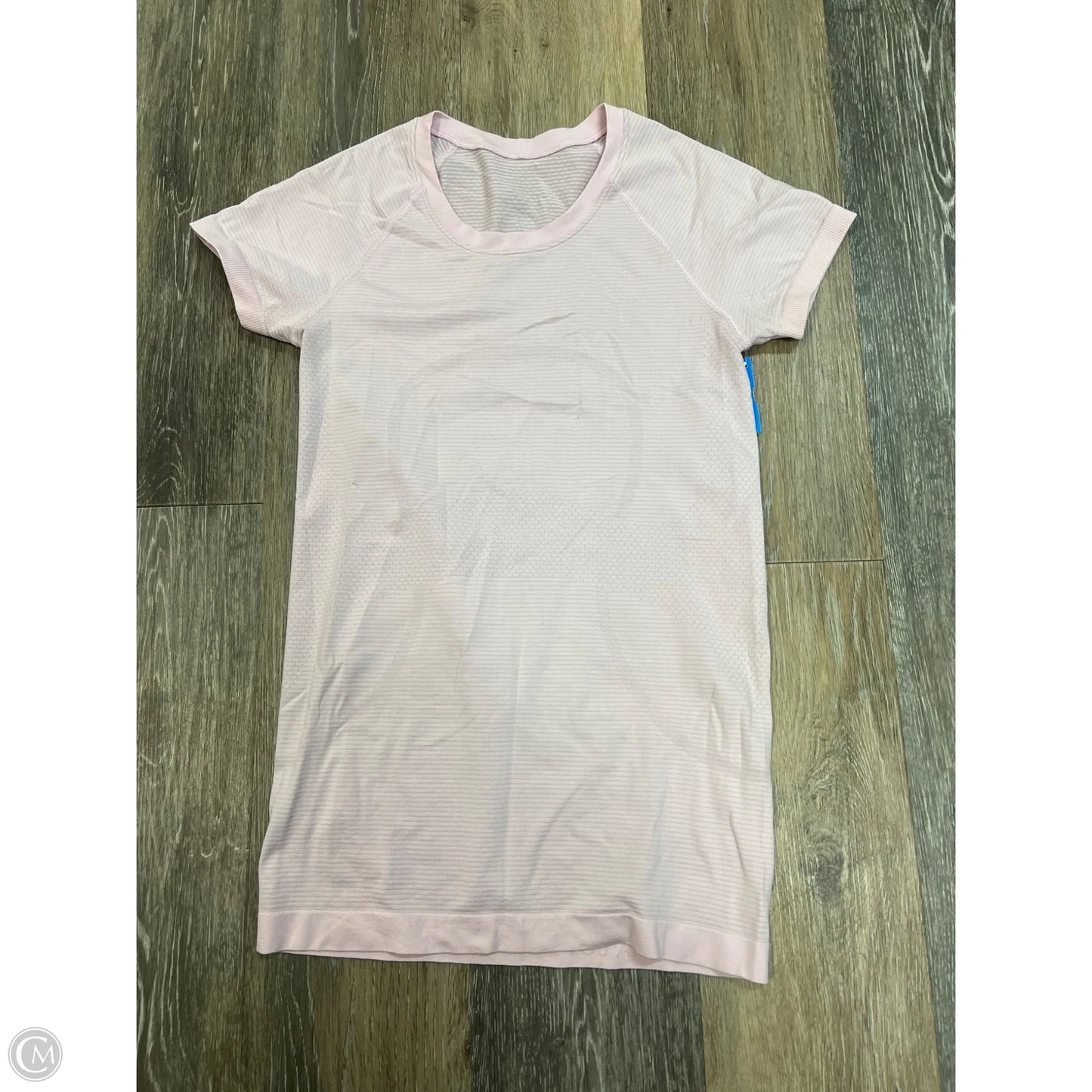 Athletic Top Short Sleeve By Lululemon In Pink, Size: 4