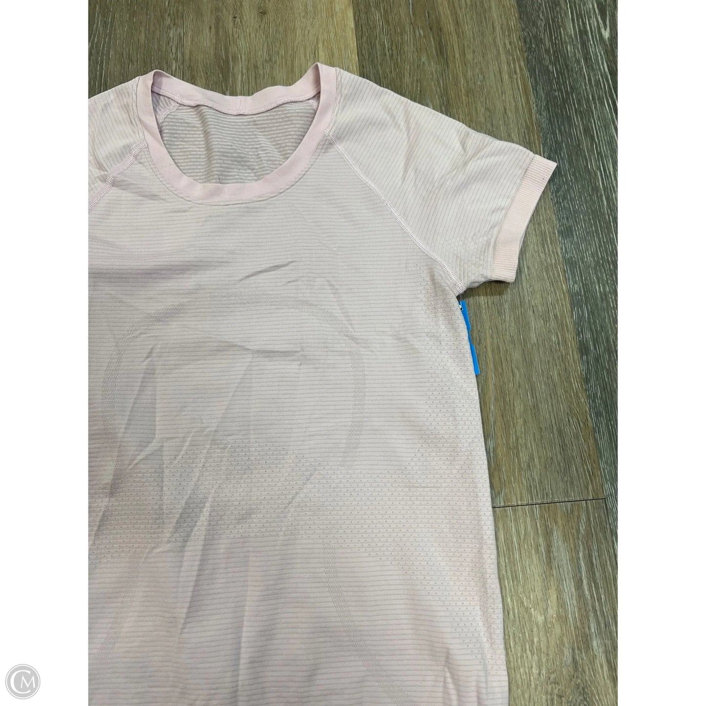 Athletic Top Short Sleeve By Lululemon In Pink, Size: 4