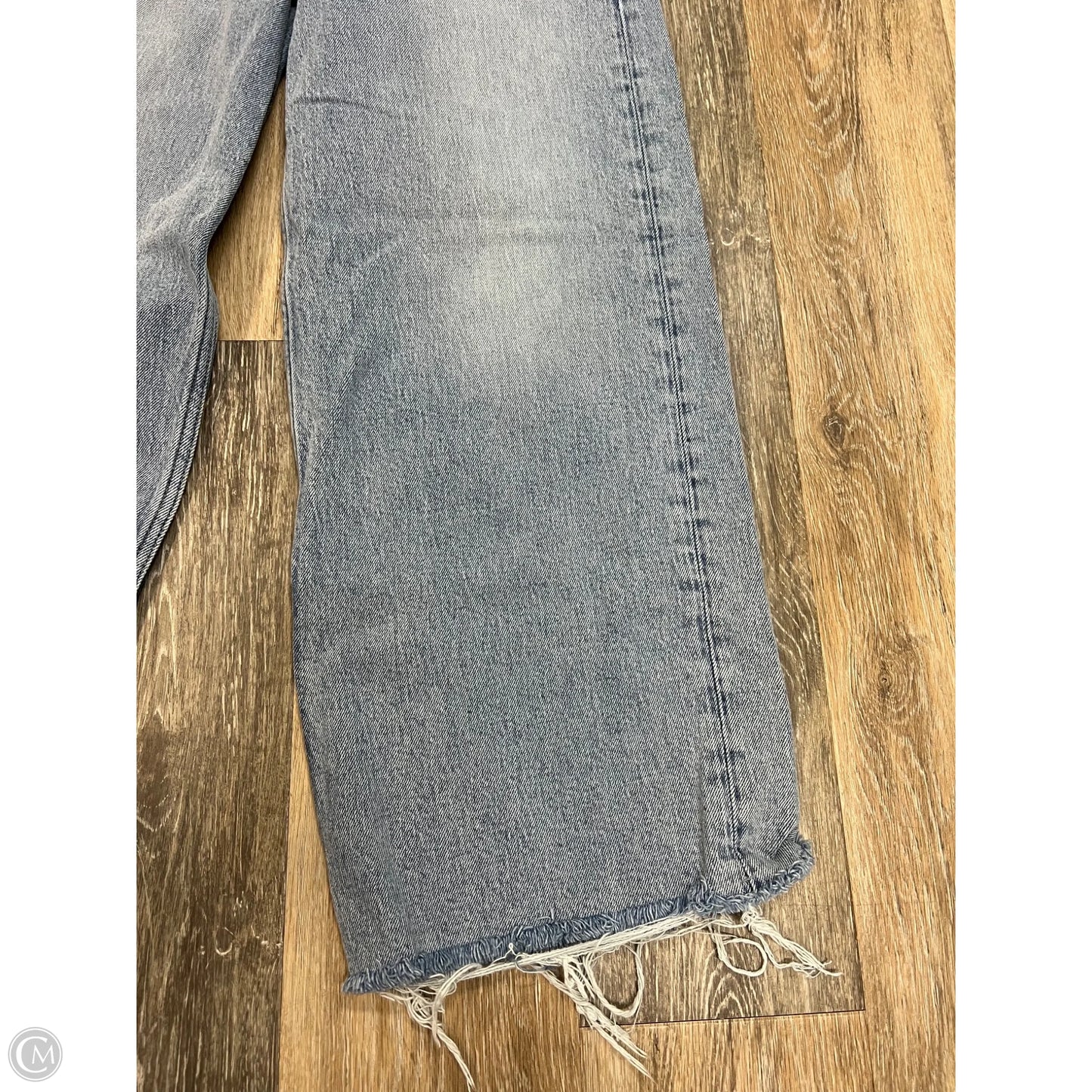 Jeans Wide Leg By Rag And Bone In Blue Denim, Size: 4