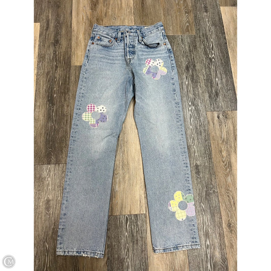 Jeans Straight By Levis In Blue Denim, Size: 1/25
