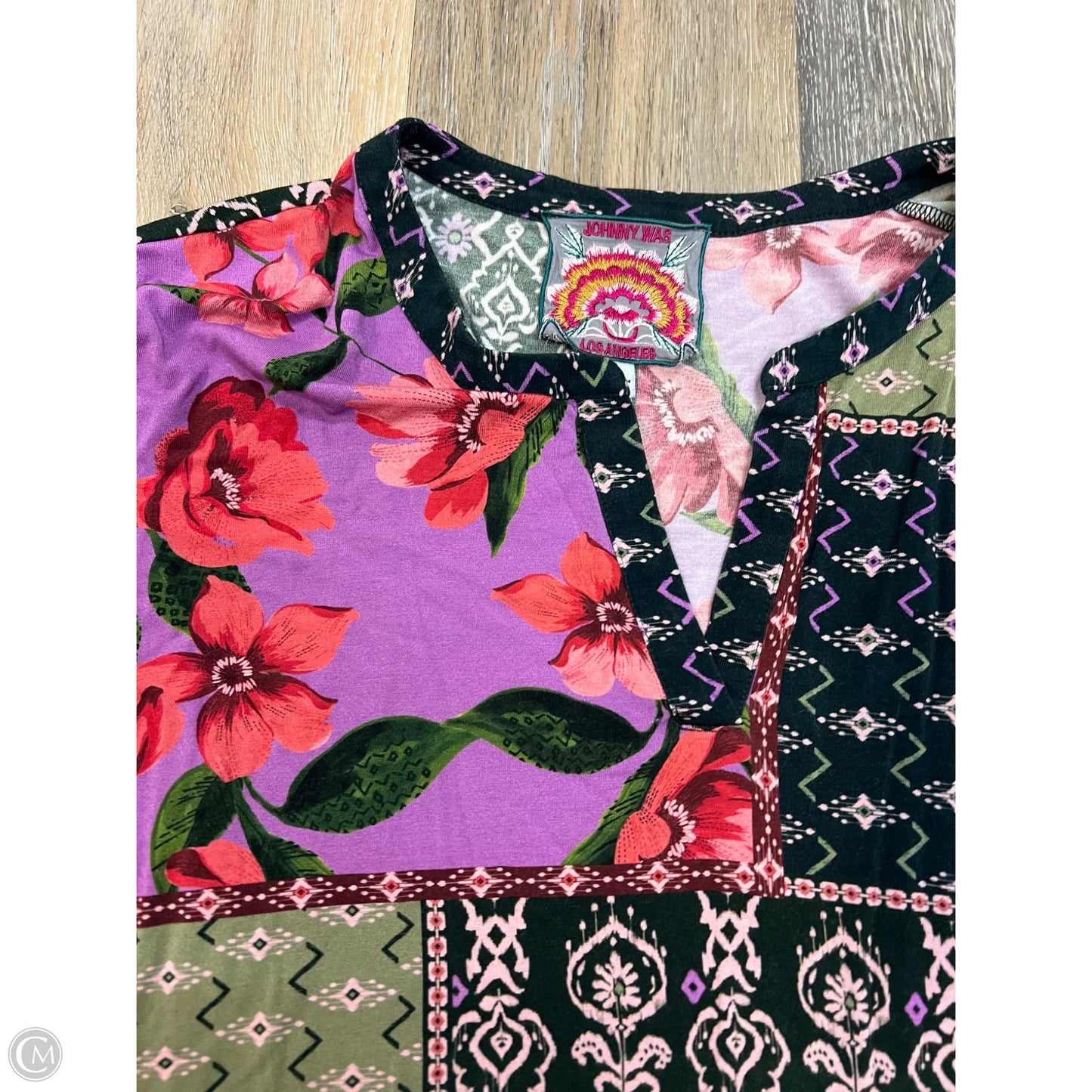 Top Long Sleeve By Johnny Was In Multi-colored, Size: M