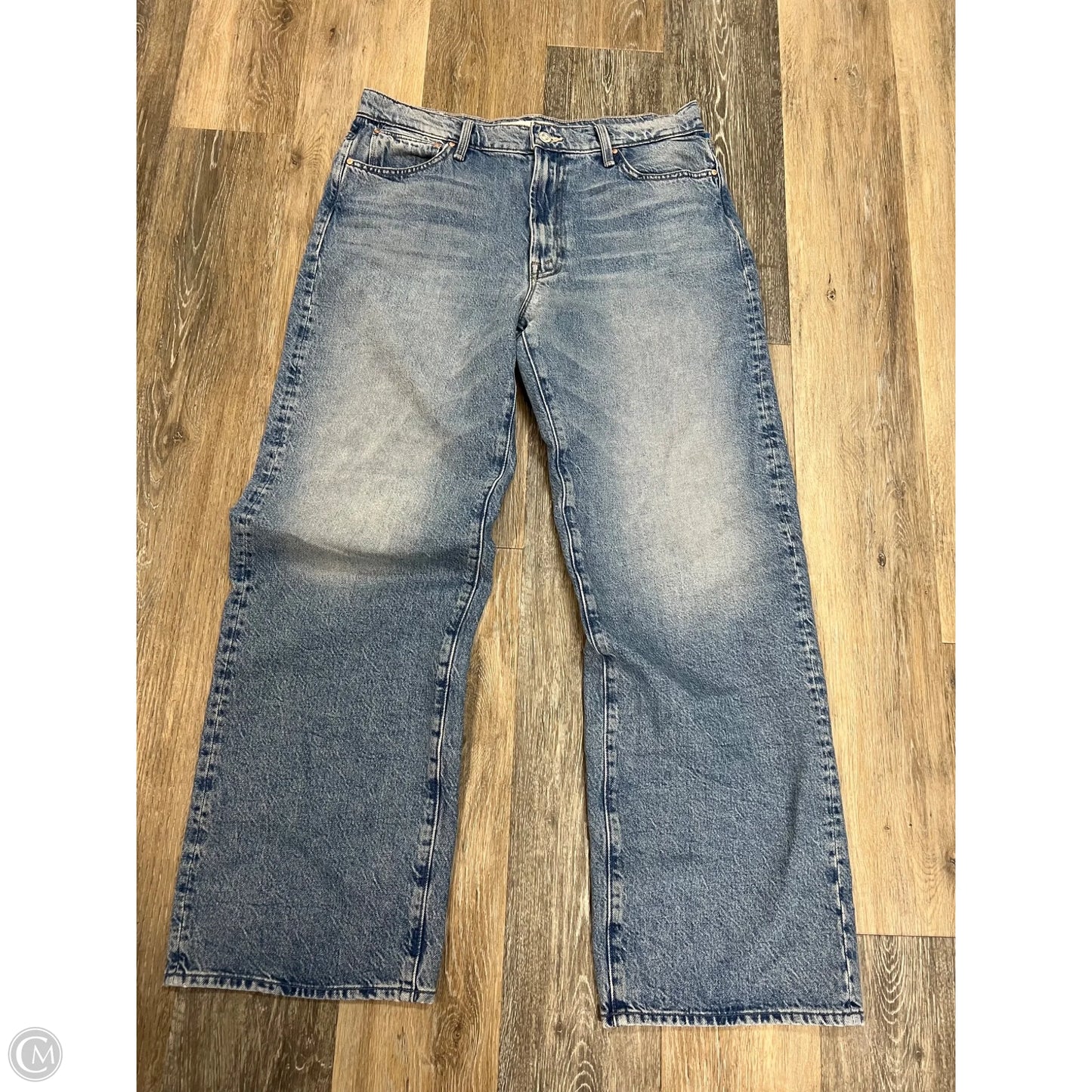 Jeans Wide Leg By Mother Superior In Blue Denim, Size: 10/30