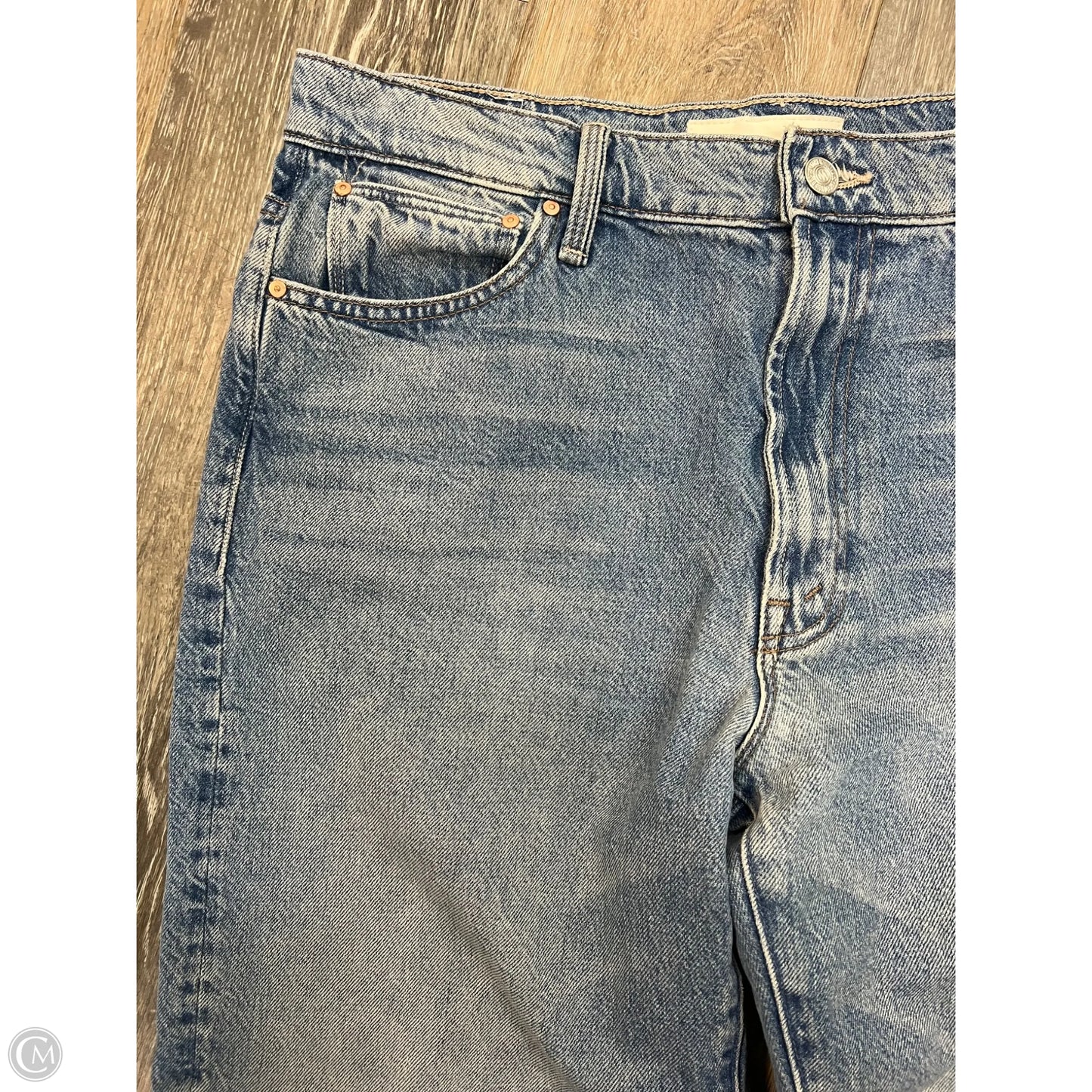 Jeans Wide Leg By Mother Superior In Blue Denim, Size: 10/30