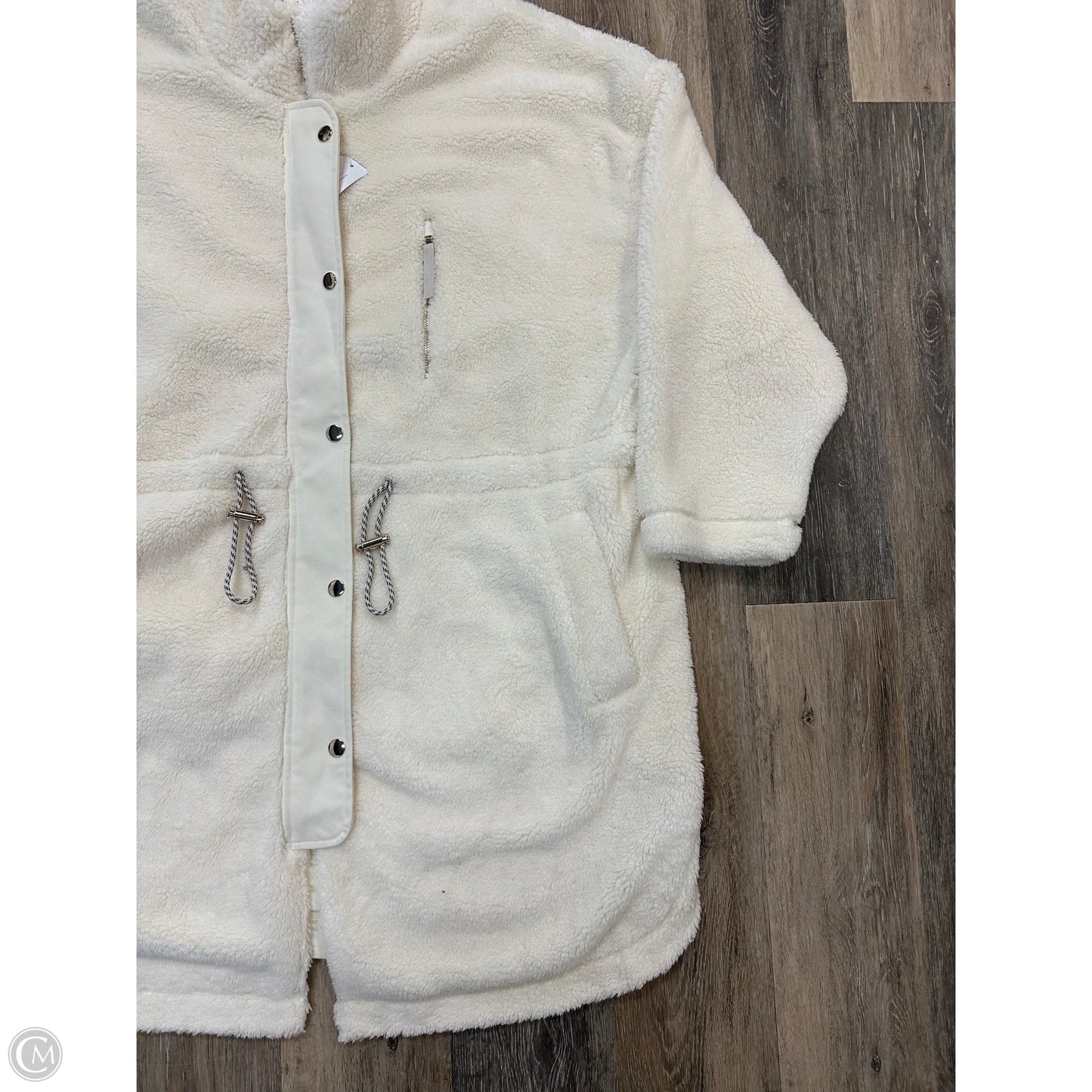 Jacket Faux Fur & Sherpa By Livi Active In Cream, Size: 3x