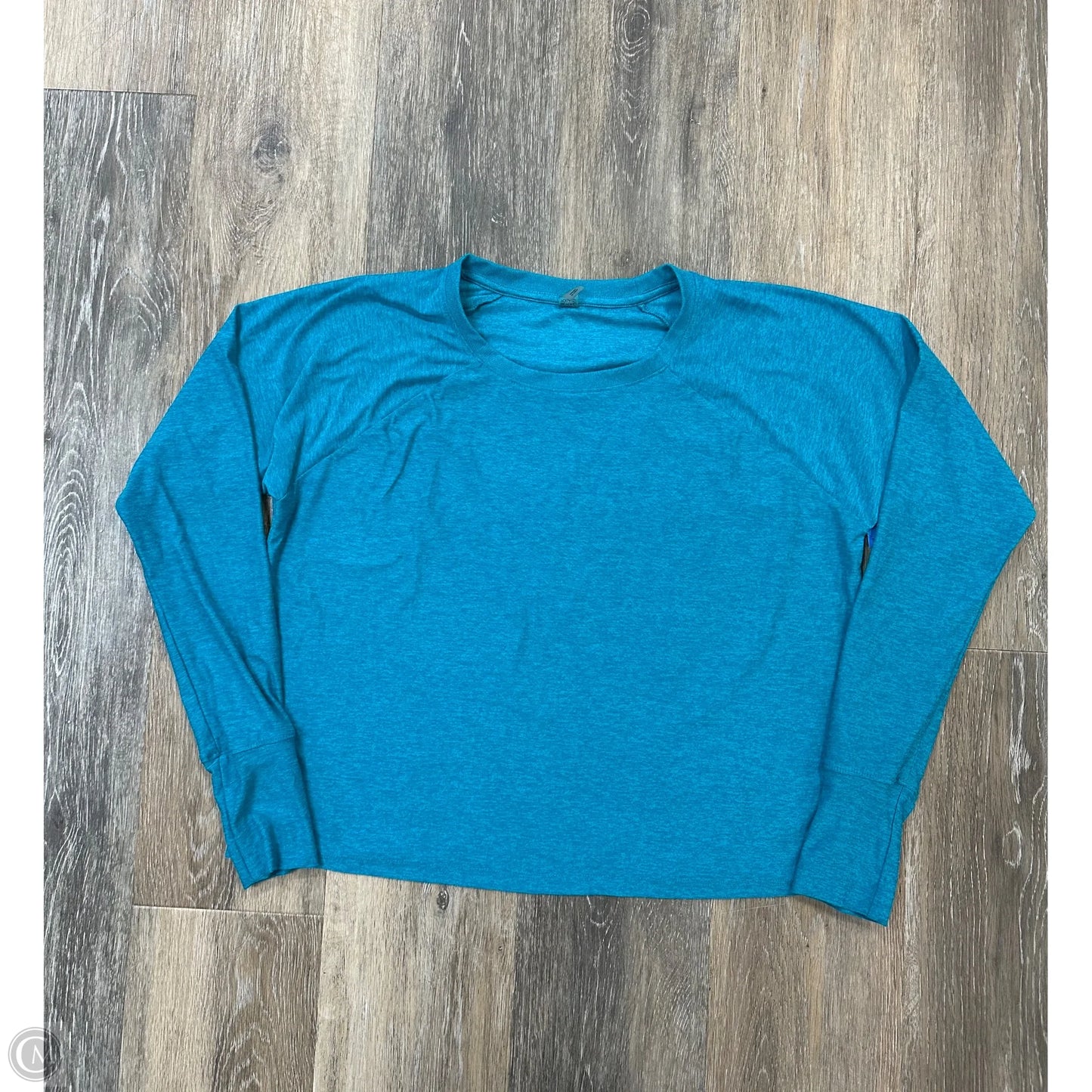 -Athletic Top Long Sleeve Crewneck By Beyond Yoga In Blue, Size: Xs