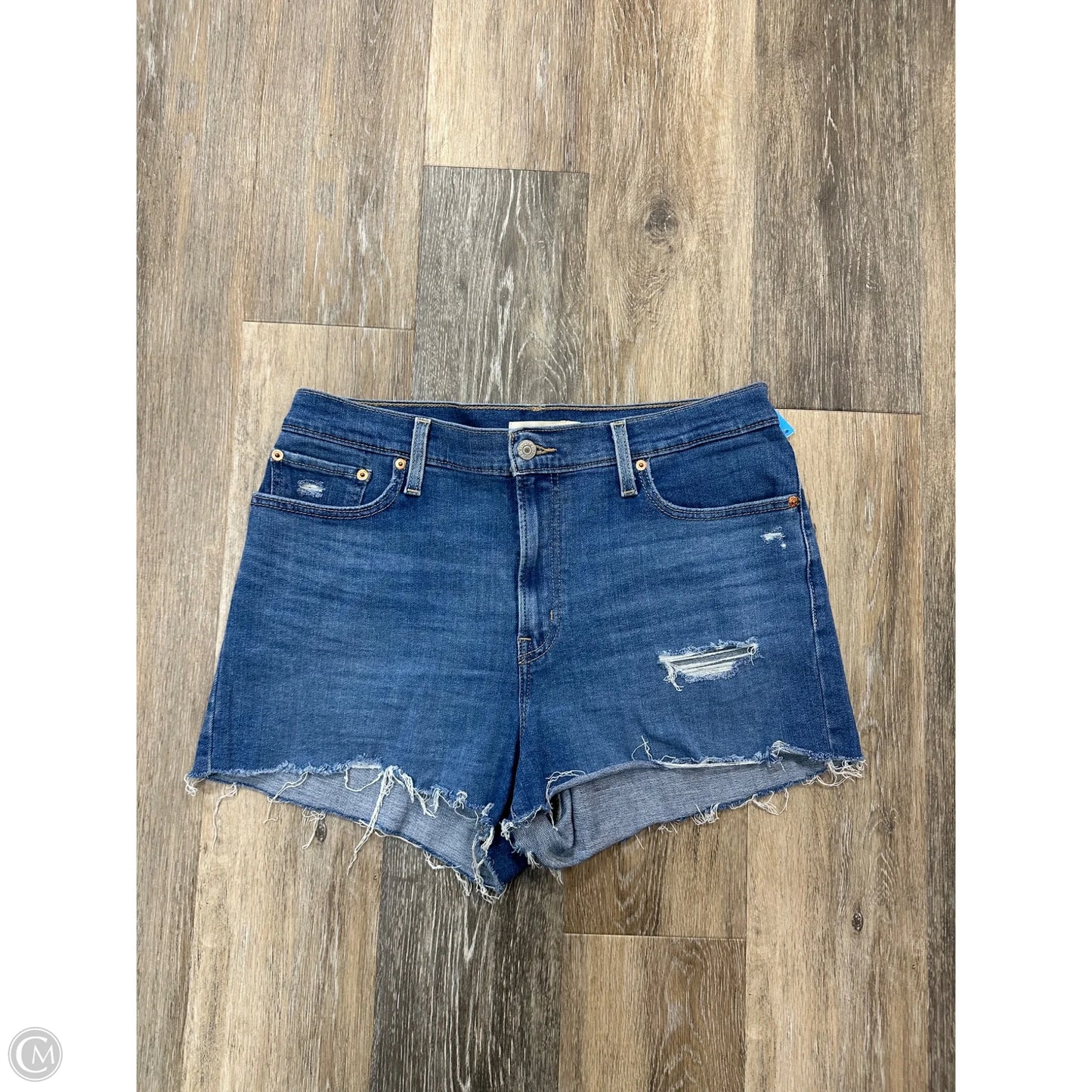 Shorts By Levis In Blue Denim, Size: 14