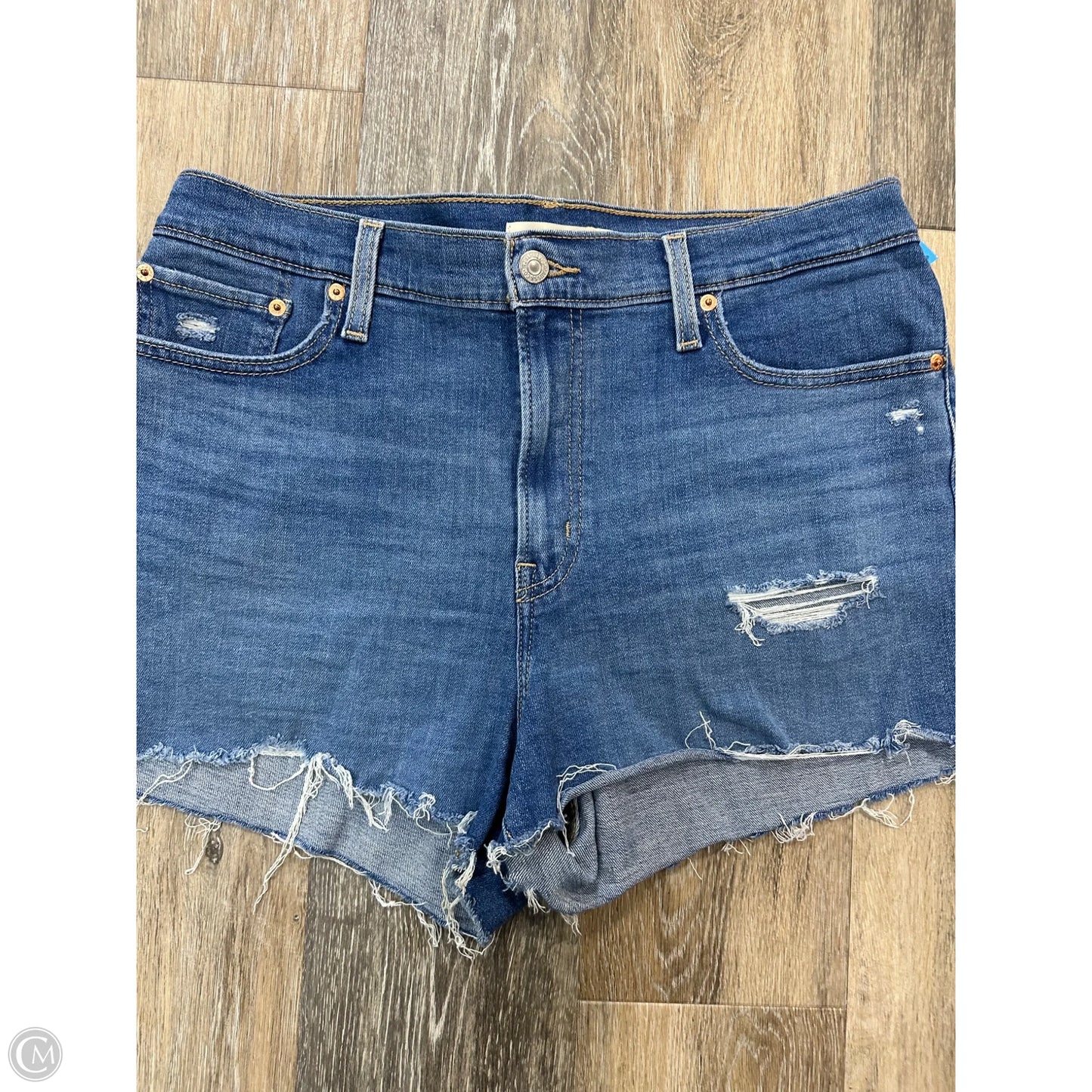 Shorts By Levis In Blue Denim, Size: 14