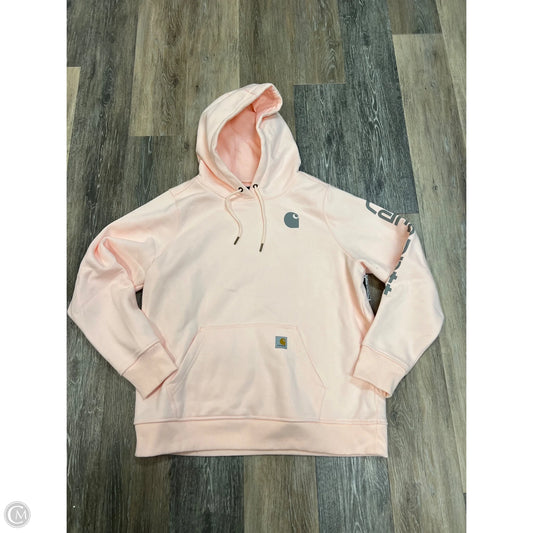 Sweatshirt Hoodie By Carhartt In Pink, Size: L
