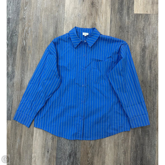 Blouse Long Sleeve By Le Lis In Blue, Size: S