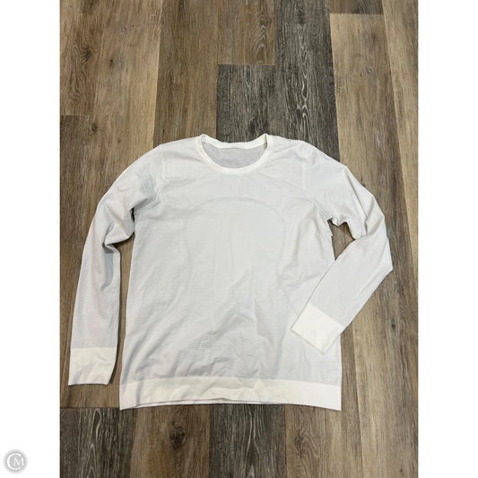 Athletic Top Long Sleeve Crewneck By Lululemon In White, Size: 8