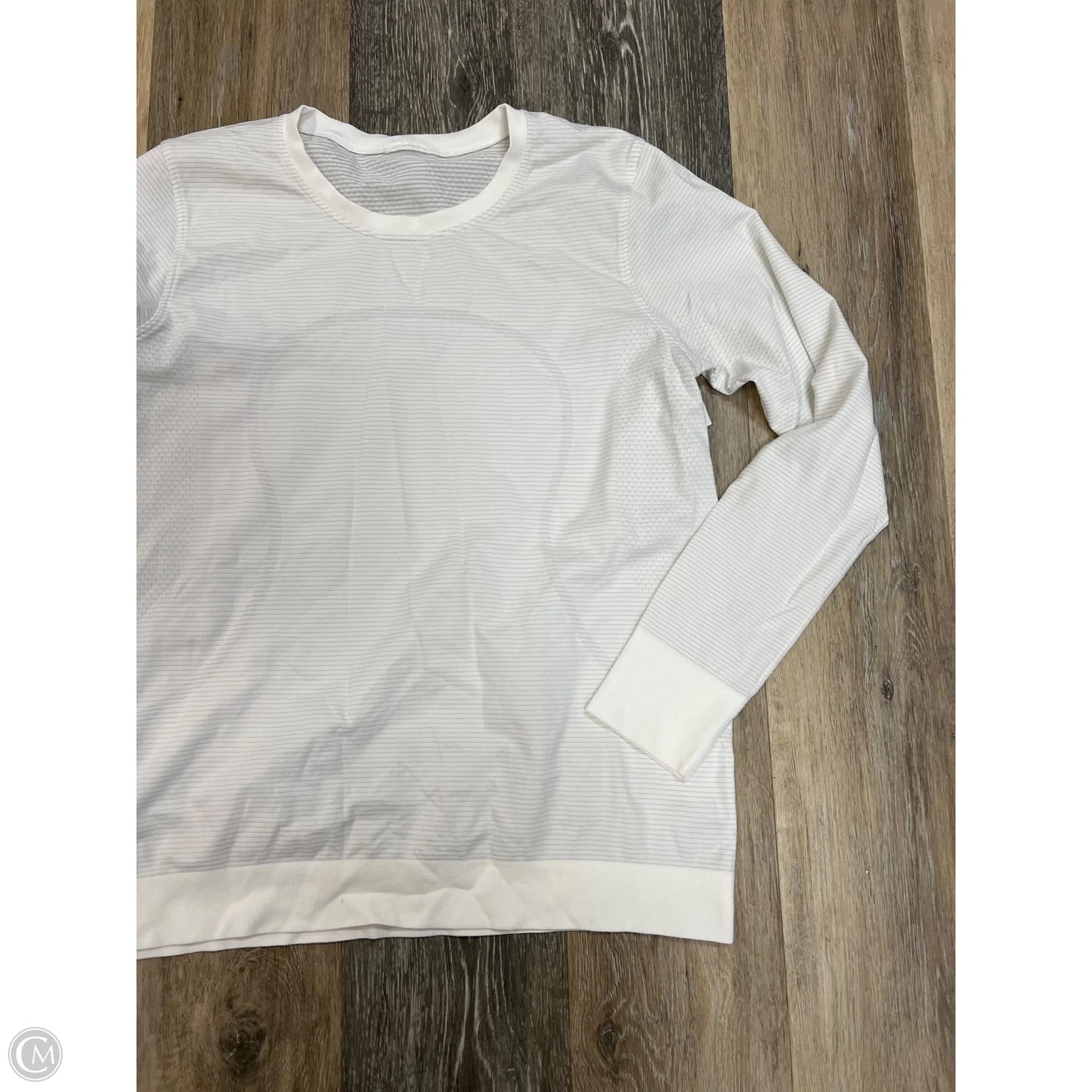 Athletic Top Long Sleeve Crewneck By Lululemon In White, Size: 8