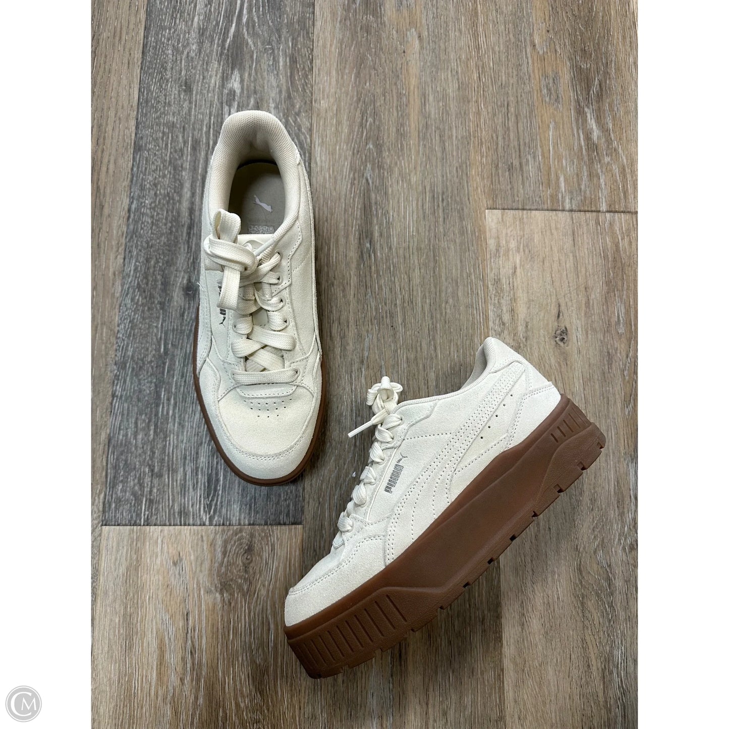 Shoes Athletic By Puma In Cream, Size: 7