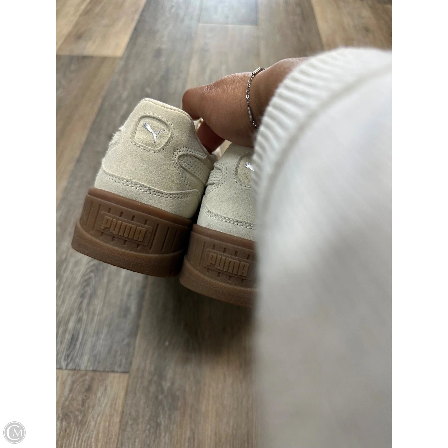 Shoes Athletic By Puma In Cream, Size: 7