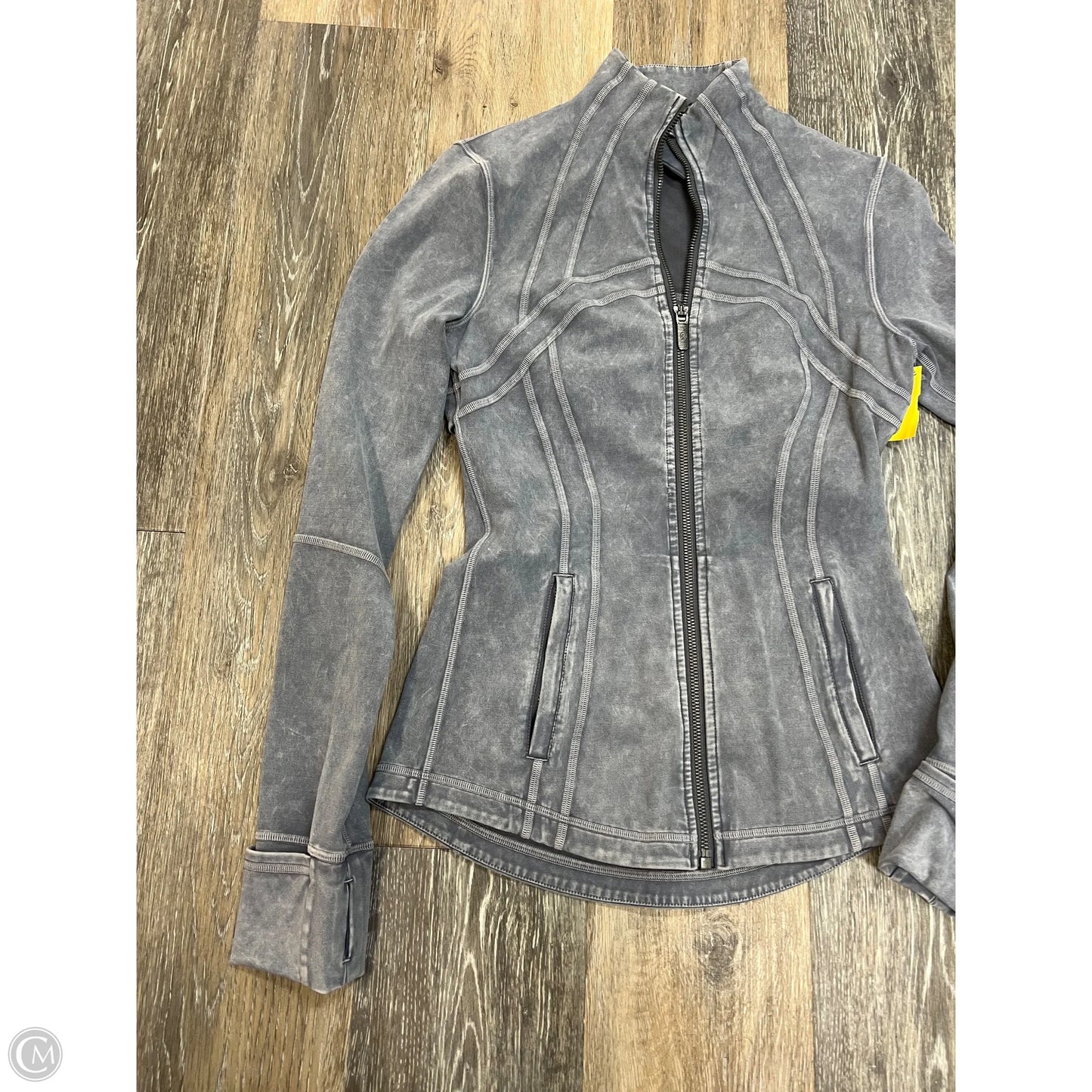 Athletic Jacket By Lululemon In Grey, Size: 4