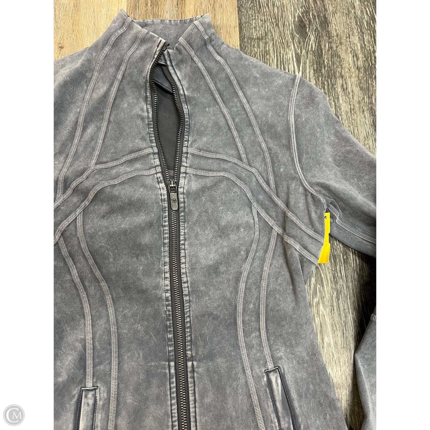 Athletic Jacket By Lululemon In Grey, Size: 4