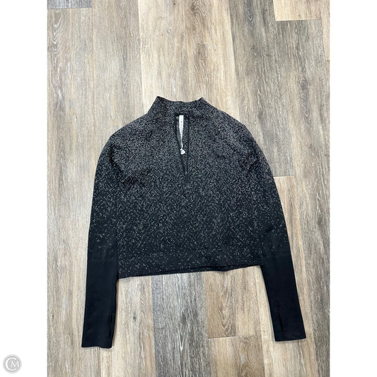 - Athletic Top Long Sleeve Collar By Lululemon In Black, Size: 8